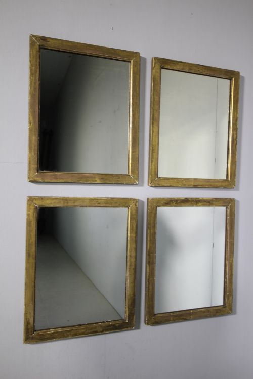Set of Four 19th Century Antique Gilt Mirrors