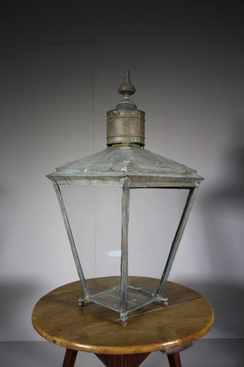 Large Edwardian Antique Copper Lantern