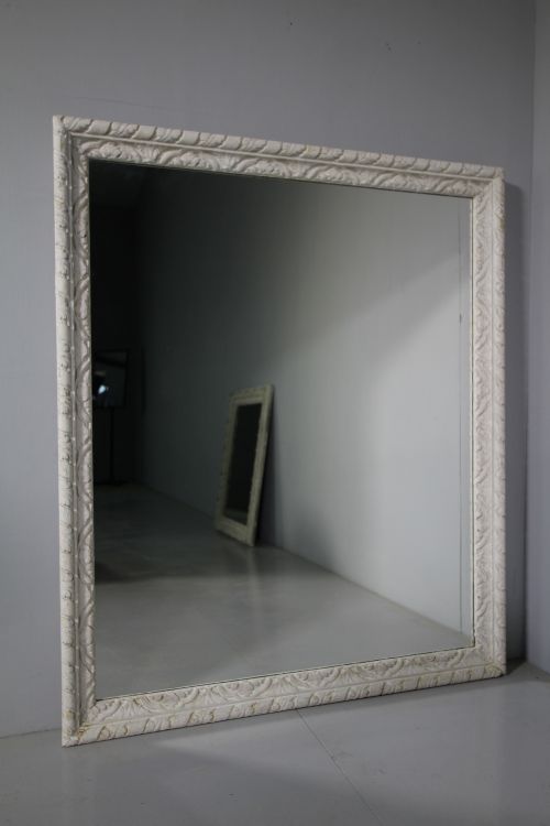 Early 19th Century Antique Carved Pine & Gesso Mirror