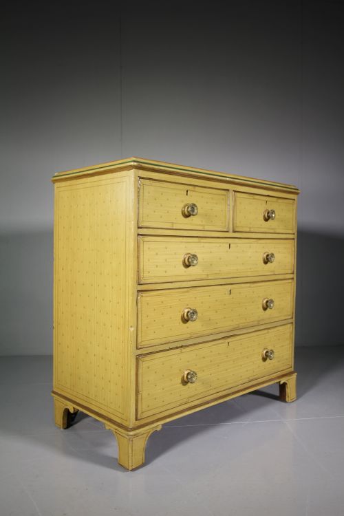 Decorated Regency Antique Chest of Drawers
