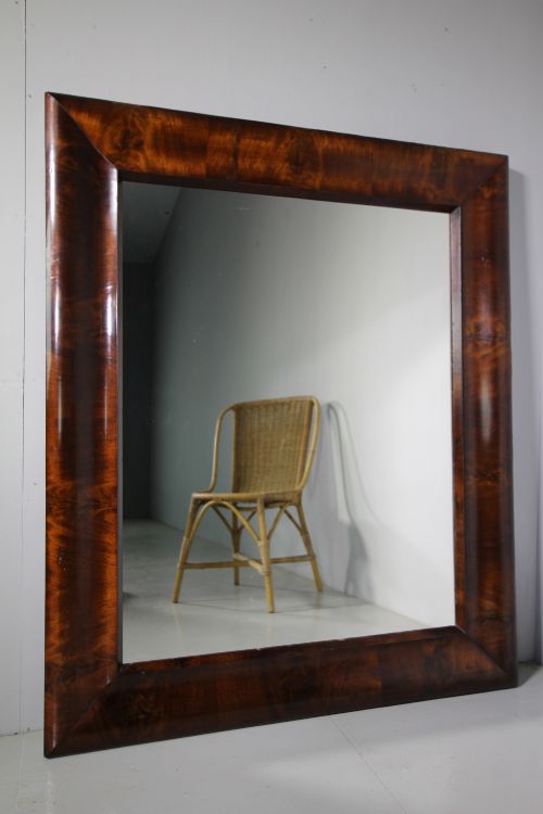 Large Quality 19th Century Antique Mahogany Mirror