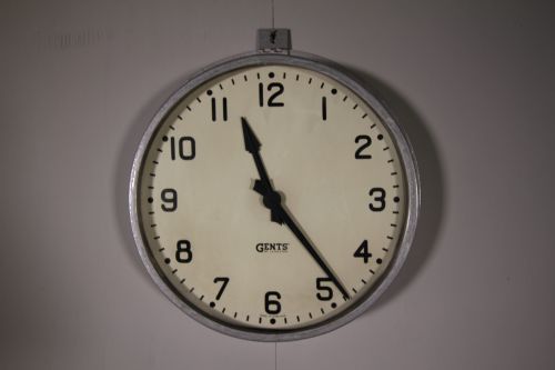 Large 1930'S English Gents Factory Clock