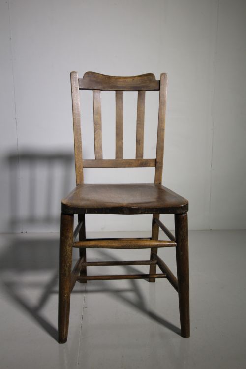 Set of Eight Edwardian Antique Chapel Dining Chair