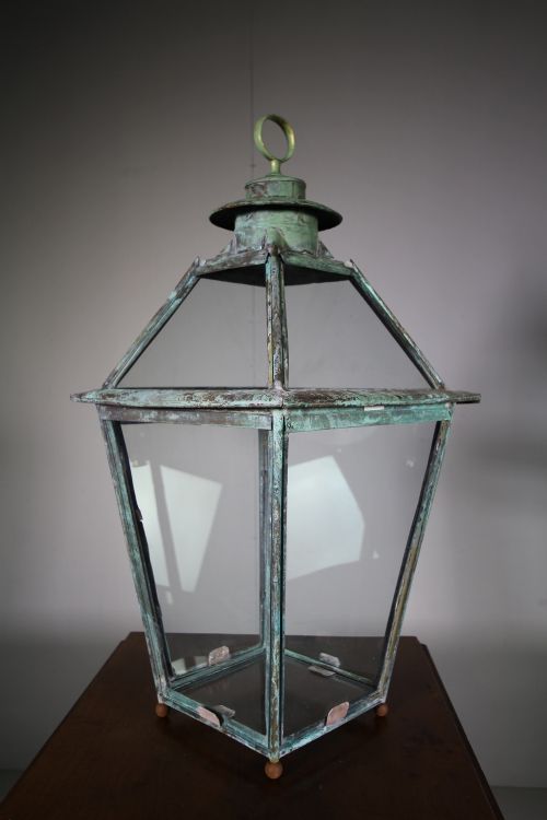 Large 19th Century Antique Copper Hanging Lantern