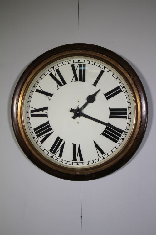 Large Edwardian Antique Post Office Clock-working