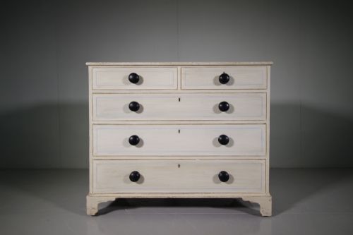 Regency Antique Painted Pine Chest of Drawers