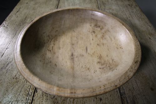 English 19th Century Antique Sycamore Dairy Bowl