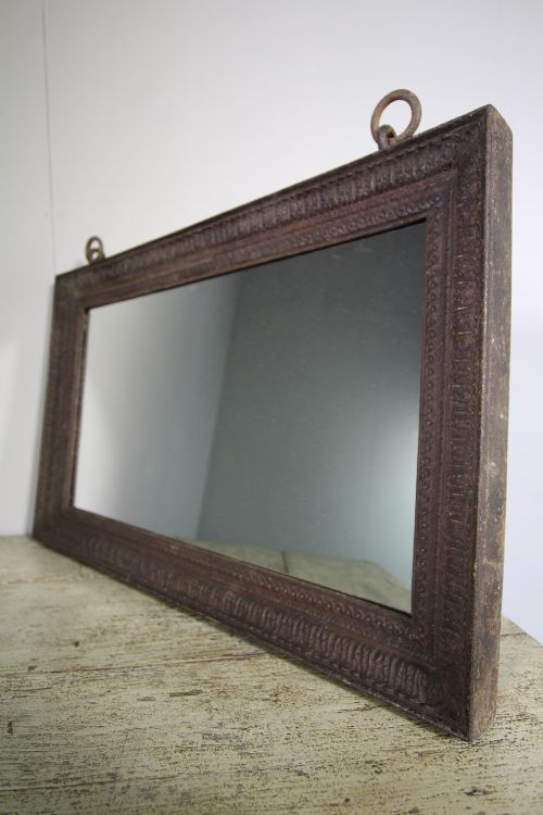 Coalbrookdale 19th Century Cast Iron Antique Mirror