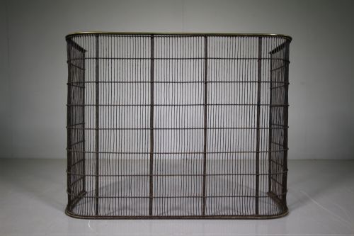 English 19th Century Antique Brass Topped Fire Guard
