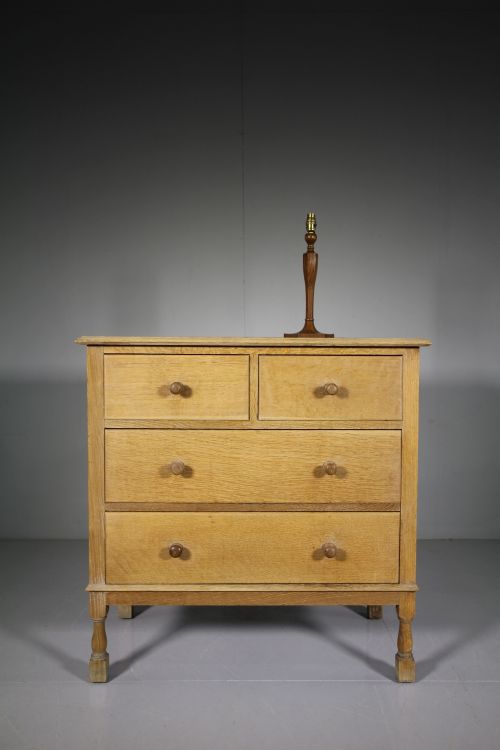 1920'S Heals Oak Chest of Drawers from Magdalen College