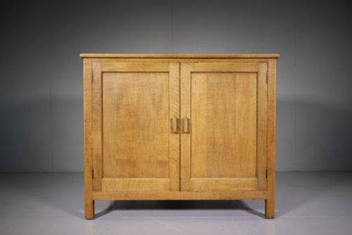1930'S Heals Oak Two Door Cupboard from Magdalen College.