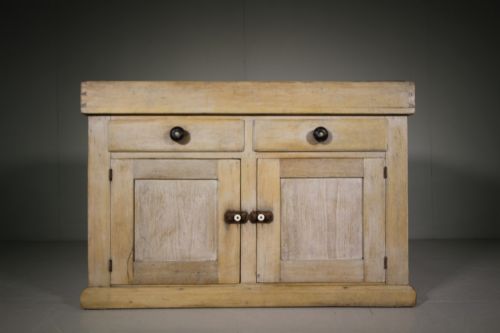 Antique Sycamore Copper Tray Top Cupboard
