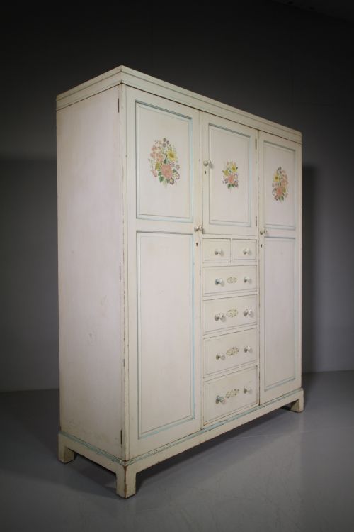 Edwardian Antique Heals Compactum Wardrobe-labeled