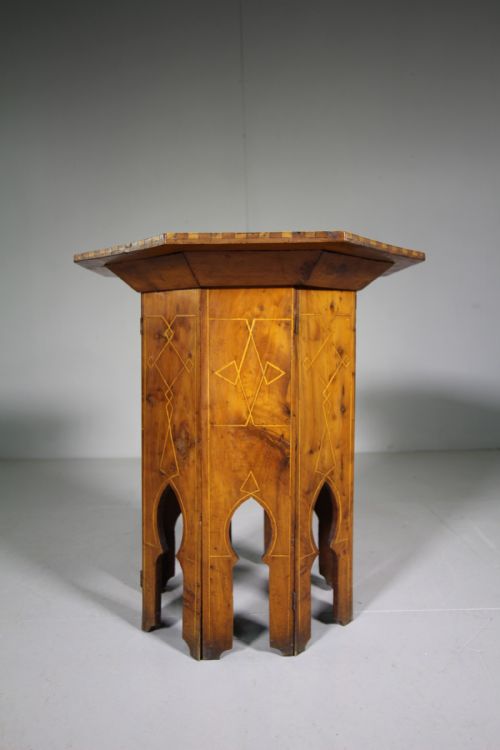 19th Century Moorish Antique Olive Wood Table