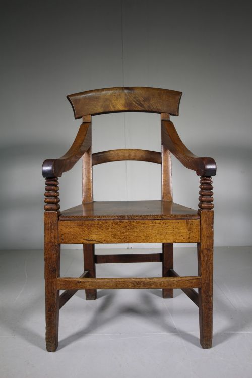 Georgian Welsh Antique Oak Country Armchair