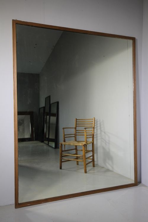 Huge English 19th Century Antique Shop Fitting Mirror