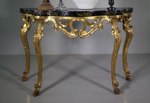 Early 19th Century Antique Gilt Console Table