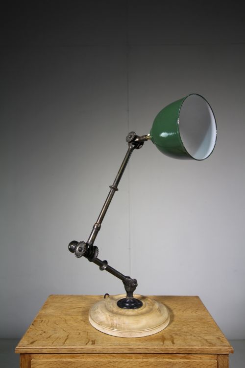 Edwardian Antique English Adjustable Table Lamp
