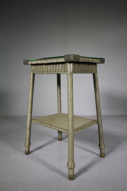 Lloyd Loom Side Table Dated 1931.