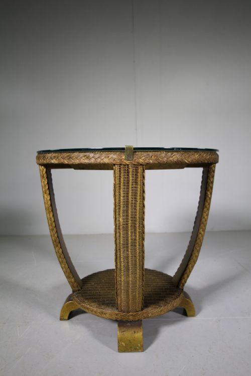 1930'S Circular Lloyd Loom Coffee Table