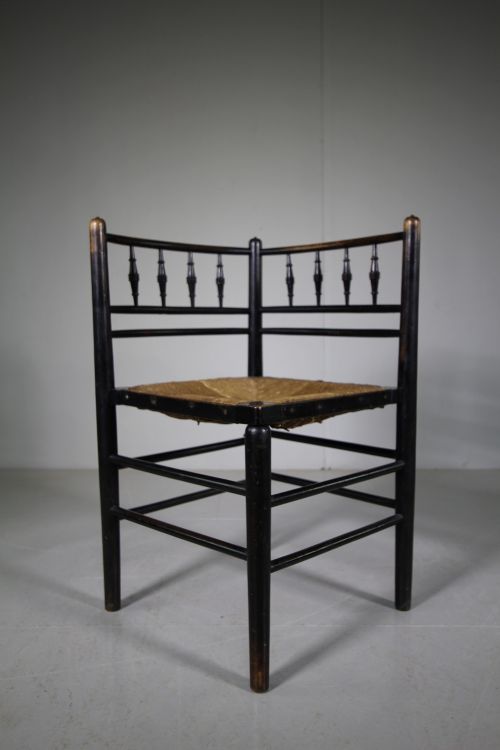 Rare Model William Morris Antique Corner Sussex Chair