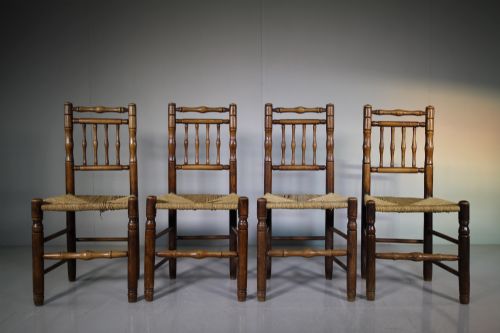 Set of Four Georgian English Antique Dales Dining Chairs