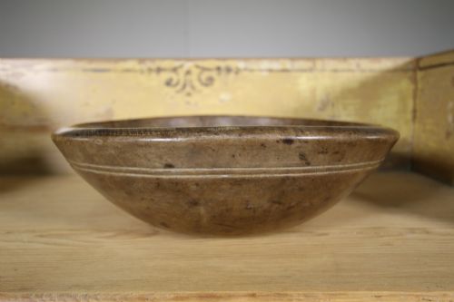 19th Century Antique Sycamore Dairy Bowl