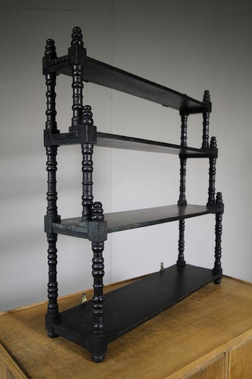 Regency Original Ebonised Antique Wall Shelf