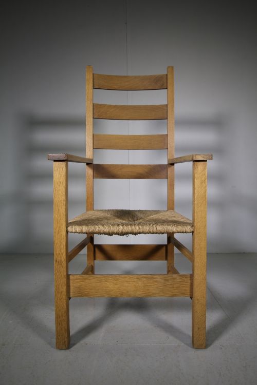 Rare Edwardian Antique Heals Letchworth Armchair
