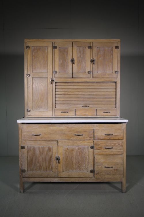 Edwardian Antique Oak Kitchenette Cupboard