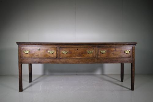 English 18th Century Antique Oak Dresser Base