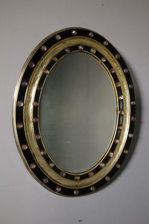 19th Century Irish Antique Oval Mirror