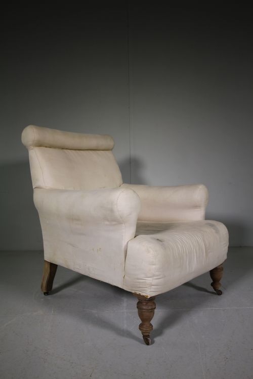 19th Century Englsih Antique Upholstered Armchair