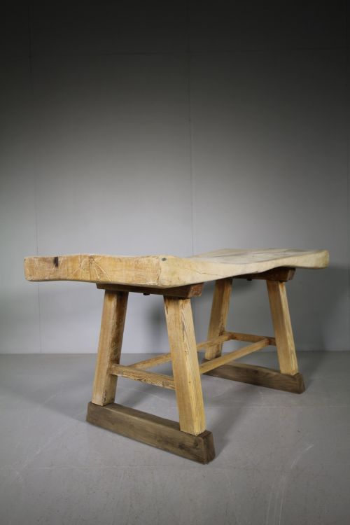 Edwardian Antique Sycamore Butchers Table