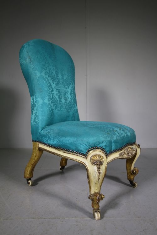 Wiiliam IV Antique Side Chair in Original Paint & Gilt