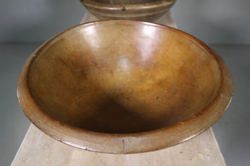 English Antique Sycamore Dairy Bowl