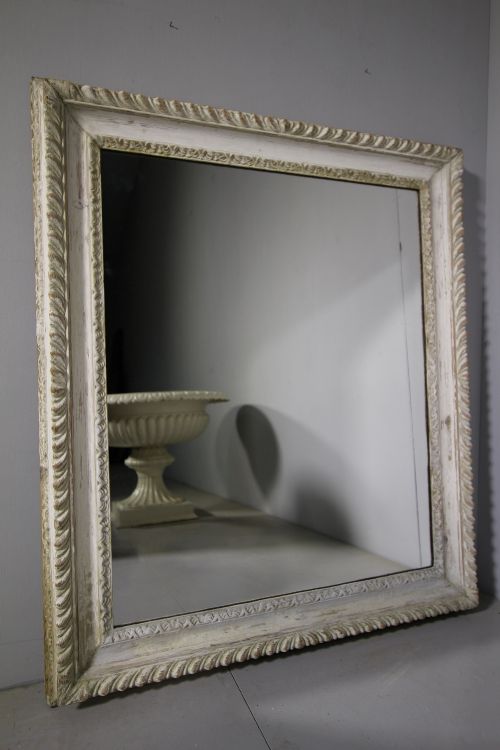 18th Century Antique Hand Carved Gesso Mirror
