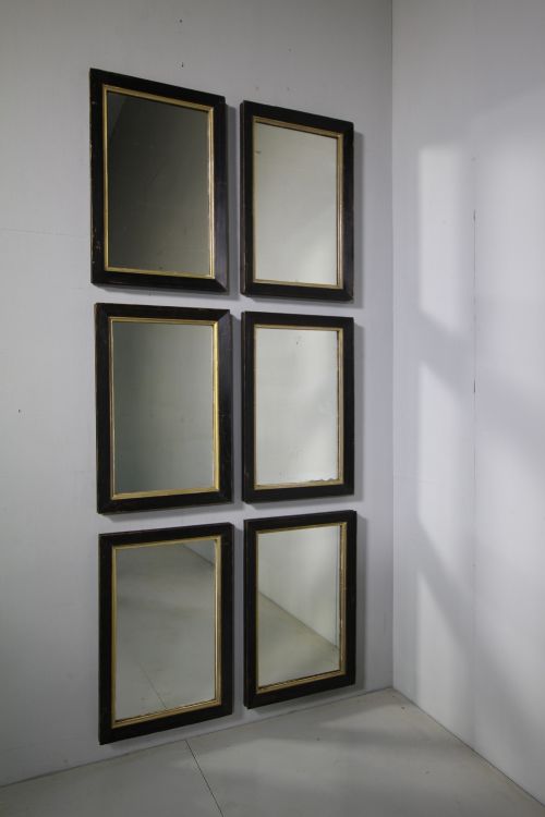 Set of Six English 19th Century Antique Mirrors