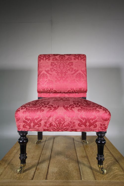 19th Century Quality Antique Upholstered Side Chair