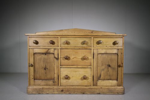19th Century English Antique Pine Dresser Base
