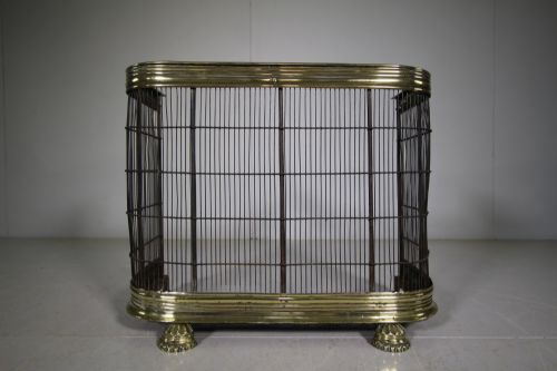 19th Century Quality Antique Brass Fire Guard