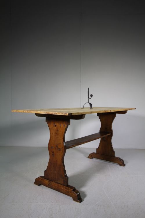 English Antique Pine Tavern Dining Table
