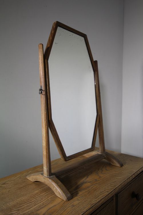1920'S Heals of London Oak Dressing Mirror