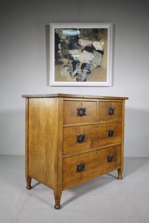 19th Century Antique St Ives Chest of Drawers by Heals.
