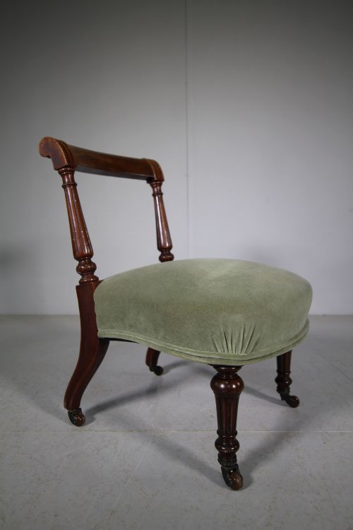 English 19th Century Antique Low Side Chair