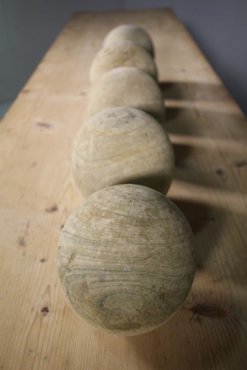 Set of Five 19th Century Antique Lignum Vitae Forms
