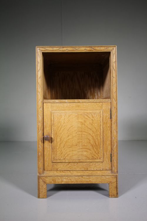Edwardian Antique Oak Heals of London Bedside Cabinet
