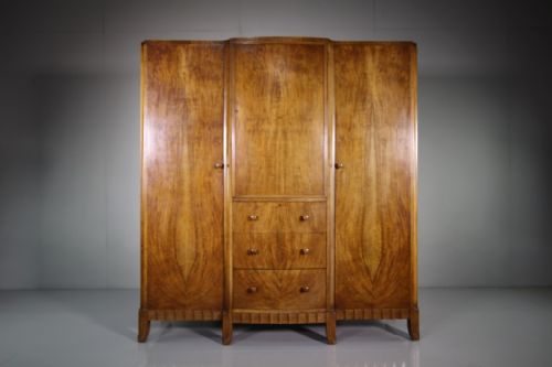 High Quality 1920'S Heals of London Triple Wardrobe