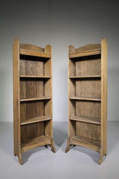Pair of Heals 1930'S Oak Bookcases-labelled
