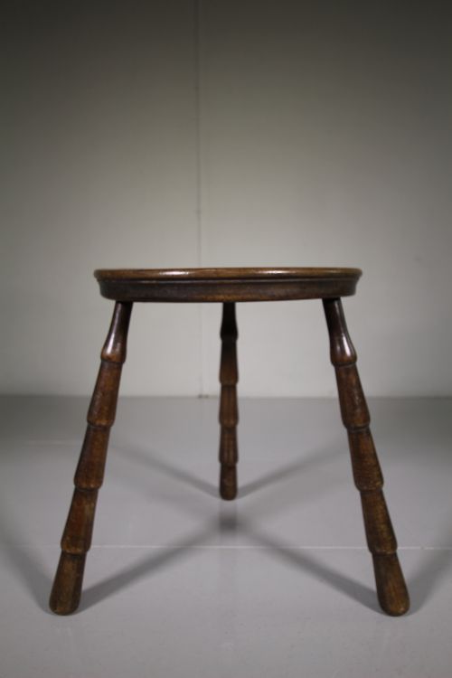 19th Century Antique Oak Cricket Table